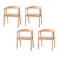 Contemporary Upholstered Arm Chair Home Rubberwood Dining Chair Natural 4 Piece Set Clearhalo 'Dining Chairs' 'Dining Tables & Seating' 'dining_chair' 'furn' 'furn_dining_chair' 'Furniture' 'Kitchen & Dining Furniture' 6869552