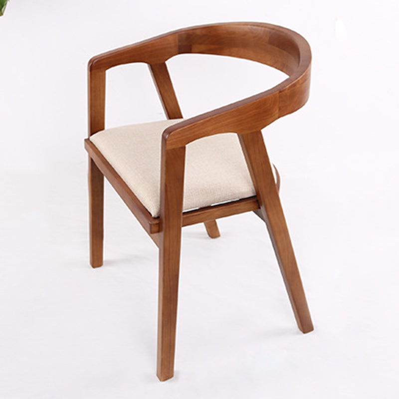 Contemporary Upholstered Arm Chair Home Rubberwood Dining Chair Clearhalo 'Dining Chairs' 'Dining Tables & Seating' 'dining_chair' 'furn' 'furn_dining_chair' 'Furniture' 'Kitchen & Dining Furniture' 6869553