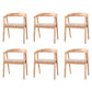 Contemporary Upholstered Arm Chair Home Rubberwood Dining Chair Natural 6 Piece Set Clearhalo 'Dining Chairs' 'Dining Tables & Seating' 'dining_chair' 'furn' 'furn_dining_chair' 'Furniture' 'Kitchen & Dining Furniture' 6869554