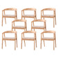 Contemporary Upholstered Arm Chair Home Rubberwood Dining Chair Natural 8 Piece Set Clearhalo 'Dining Chairs' 'Dining Tables & Seating' 'dining_chair' 'furn' 'furn_dining_chair' 'Furniture' 'Kitchen & Dining Furniture' 6869557