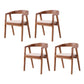 Contemporary Upholstered Arm Chair Home Rubberwood Dining Chair Light Walnut 4 Piece Set Clearhalo 'Dining Chairs' 'Dining Tables & Seating' 'dining_chair' 'furn' 'furn_dining_chair' 'Furniture' 'Kitchen & Dining Furniture' 6869561