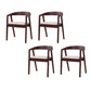 Contemporary Upholstered Arm Chair Home Rubberwood Dining Chair Nut-Brown 4 Piece Set Clearhalo 'Dining Chairs' 'Dining Tables & Seating' 'dining_chair' 'furn' 'furn_dining_chair' 'Furniture' 'Kitchen & Dining Furniture' 6869568