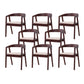 Contemporary Upholstered Arm Chair Home Rubberwood Dining Chair Nut-Brown 8 Piece Set Clearhalo 'Dining Chairs' 'Dining Tables & Seating' 'dining_chair' 'furn' 'furn_dining_chair' 'Furniture' 'Kitchen & Dining Furniture' 6869570