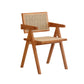 Dining Room Arm Dining Chair Home Solid Wood Cane Back Dining Chair Clearhalo 'Dining Chairs' 'Dining Tables & Seating' 'dining_chair' 'furn' 'furn_dining_chair' 'Furniture' 'Kitchen & Dining Furniture' 6869579