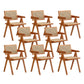 Dining Room Arm Dining Chair Home Solid Wood Cane Back Dining Chair Cherry 8 Piece Set Clearhalo 'Dining Chairs' 'Dining Tables & Seating' 'dining_chair' 'furn' 'furn_dining_chair' 'Furniture' 'Kitchen & Dining Furniture' 6869580
