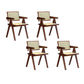 Dining Room Arm Dining Chair Home Solid Wood Cane Back Dining Chair Nut-Brown 4 Piece Set Clearhalo 'Dining Chairs' 'Dining Tables & Seating' 'dining_chair' 'furn' 'furn_dining_chair' 'Furniture' 'Kitchen & Dining Furniture' 6869590