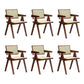 Dining Room Arm Dining Chair Home Solid Wood Cane Back Dining Chair Nut-Brown 6 Piece Set Clearhalo 'Dining Chairs' 'Dining Tables & Seating' 'dining_chair' 'furn' 'furn_dining_chair' 'Furniture' 'Kitchen & Dining Furniture' 6869591