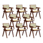 Dining Room Arm Dining Chair Home Solid Wood Cane Back Dining Chair Nut-Brown 8 Piece Set Clearhalo 'Dining Chairs' 'Dining Tables & Seating' 'dining_chair' 'furn' 'furn_dining_chair' 'Furniture' 'Kitchen & Dining Furniture' 6869592