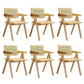 Dining Room Arm Dining Chair Home Solid Wood Cane Back Dining Chair Natural 6 Piece Set Clearhalo 'Dining Chairs' 'Dining Tables & Seating' 'dining_chair' 'furn' 'furn_dining_chair' 'Furniture' 'Kitchen & Dining Furniture' 6869595