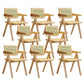 Dining Room Arm Dining Chair Home Solid Wood Cane Back Dining Chair Natural 8 Piece Set Clearhalo 'Dining Chairs' 'Dining Tables & Seating' 'dining_chair' 'furn' 'furn_dining_chair' 'Furniture' 'Kitchen & Dining Furniture' 6869596