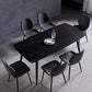Industrial Upholstered Armless Chair Kitchen Wingback Dining Chair