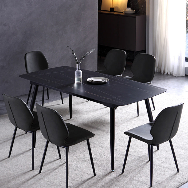 Industrial Upholstered Armless Chair Kitchen Wingback Dining Chair