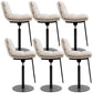 Glam Style Armless Counter Stool Leather Adjustable Height Bar Stool Black 6 Piece Set Clearhalo 'Bar Furniture' 'Bar Stools' 'bar_stools' 'furn' 'furn_bar_stools' 'Furniture' 'Kitchen & Dining Furniture' 6869711