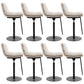 Glam Style Armless Counter Stool Leather Adjustable Height Bar Stool Black 8 Piece Set Clearhalo 'Bar Furniture' 'Bar Stools' 'bar_stools' 'furn' 'furn_bar_stools' 'Furniture' 'Kitchen & Dining Furniture' 6869713