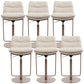 Glam Style Armless Counter Stool Leather Adjustable Height Bar Stool Rose Gold 6 Piece Set Clearhalo 'Bar Furniture' 'Bar Stools' 'bar_stools' 'furn' 'furn_bar_stools' 'Furniture' 'Kitchen & Dining Furniture' 6869721