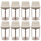 Glam Style Armless Counter Stool Leather Adjustable Height Bar Stool Rose Gold 8 Piece Set Clearhalo 'Bar Furniture' 'Bar Stools' 'bar_stools' 'furn' 'furn_bar_stools' 'Furniture' 'Kitchen & Dining Furniture' 6869723