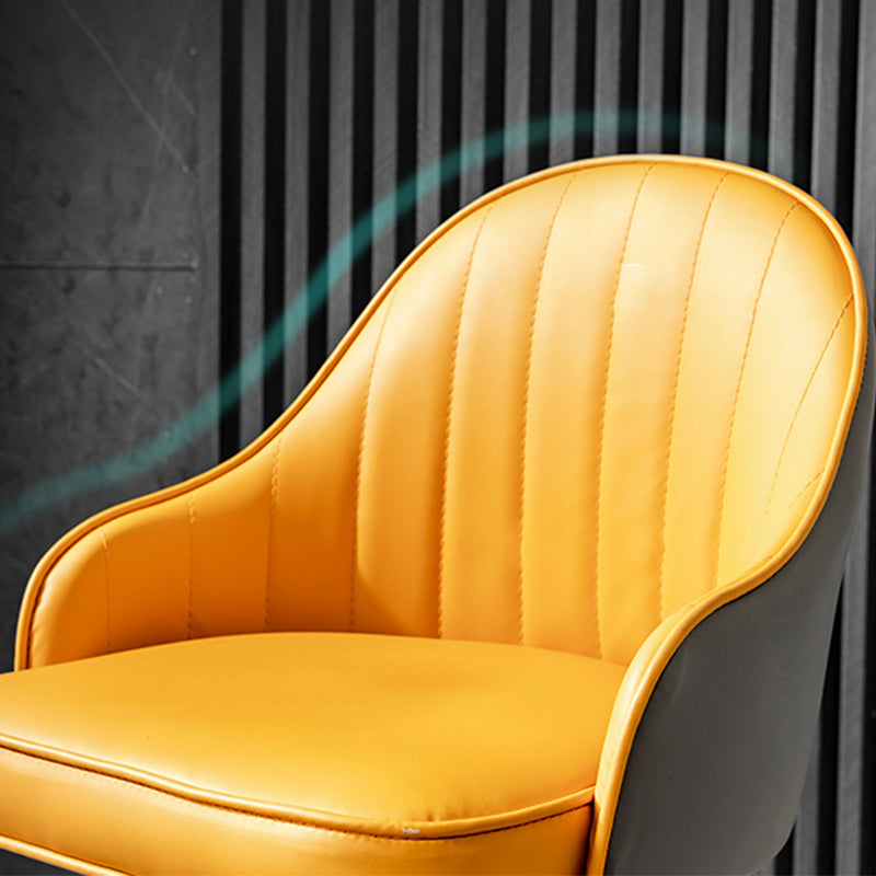Industrial Liftable Bar Stool PU Leather Counter Bar Stool with Metal Legs for Home Clearhalo 'Bar Furniture' 'Bar Stools' 'bar_stools' 'furn' 'furn_bar_stools' 'Furniture' 'Kitchen & Dining Furniture' 6869737