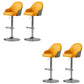 Industrial Liftable Bar Stool PU Leather Counter Bar Stool with Metal Legs for Home Gray-Yellow Silver 4 Piece Set Clearhalo 'Bar Furniture' 'Bar Stools' 'bar_stools' 'furn' 'furn_bar_stools' 'Furniture' 'Kitchen & Dining Furniture' 6869741