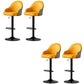 Industrial Liftable Bar Stool PU Leather Counter Bar Stool with Metal Legs for Home Gray-Yellow Black 4 Piece Set Clearhalo 'Bar Furniture' 'Bar Stools' 'bar_stools' 'furn' 'furn_bar_stools' 'Furniture' 'Kitchen & Dining Furniture' 6869744