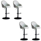 Industrial Liftable Bar Stool PU Leather Counter Bar Stool with Metal Legs for Home Grey Black 4 Piece Set Clearhalo 'Bar Furniture' 'Bar Stools' 'bar_stools' 'furn' 'furn_bar_stools' 'Furniture' 'Kitchen & Dining Furniture' 6869748
