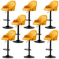 Industrial Liftable Bar Stool PU Leather Counter Bar Stool with Metal Legs for Home Yellow Black 8 Piece Set Clearhalo 'Bar Furniture' 'Bar Stools' 'bar_stools' 'furn' 'furn_bar_stools' 'Furniture' 'Kitchen & Dining Furniture' 6869750