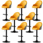 Industrial Liftable Bar Stool PU Leather Counter Bar Stool with Metal Legs for Home Gray-Yellow Black 8 Piece Set Clearhalo 'Bar Furniture' 'Bar Stools' 'bar_stools' 'furn' 'furn_bar_stools' 'Furniture' 'Kitchen & Dining Furniture' 6869758