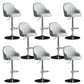 Industrial Liftable Bar Stool PU Leather Counter Bar Stool with Metal Legs for Home Grey Silver 8 Piece Set Clearhalo 'Bar Furniture' 'Bar Stools' 'bar_stools' 'furn' 'furn_bar_stools' 'Furniture' 'Kitchen & Dining Furniture' 6869761