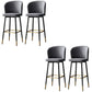 Tabouret de bar en cuir en cuir PU de style moderne avec des jambes en métal