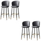 Tabouret de bar en cuir en cuir PU de style moderne avec des jambes en métal
