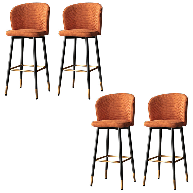 Tabouret de bar en cuir en cuir PU de style moderne avec des jambes en métal