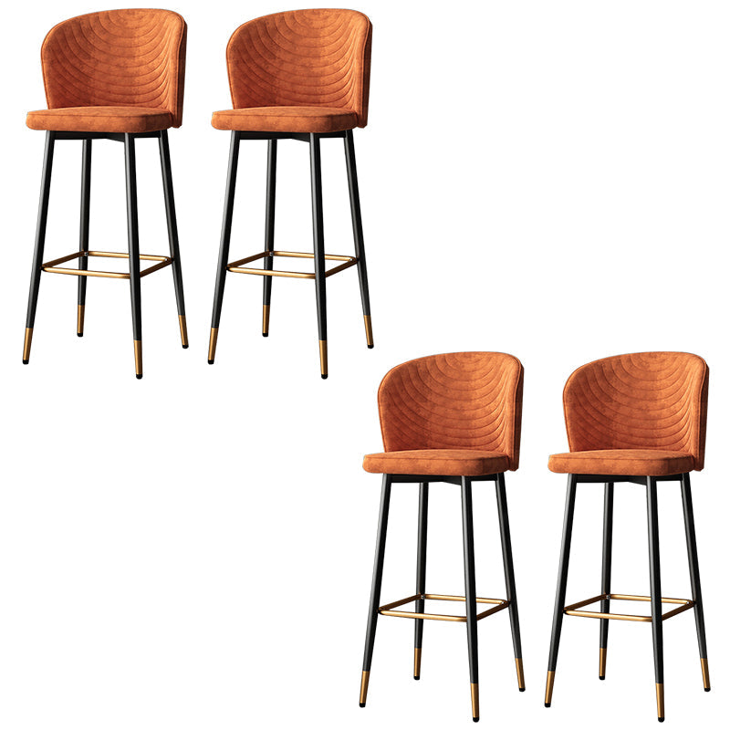 Tabouret de bar en cuir en cuir PU de style moderne avec des jambes en métal