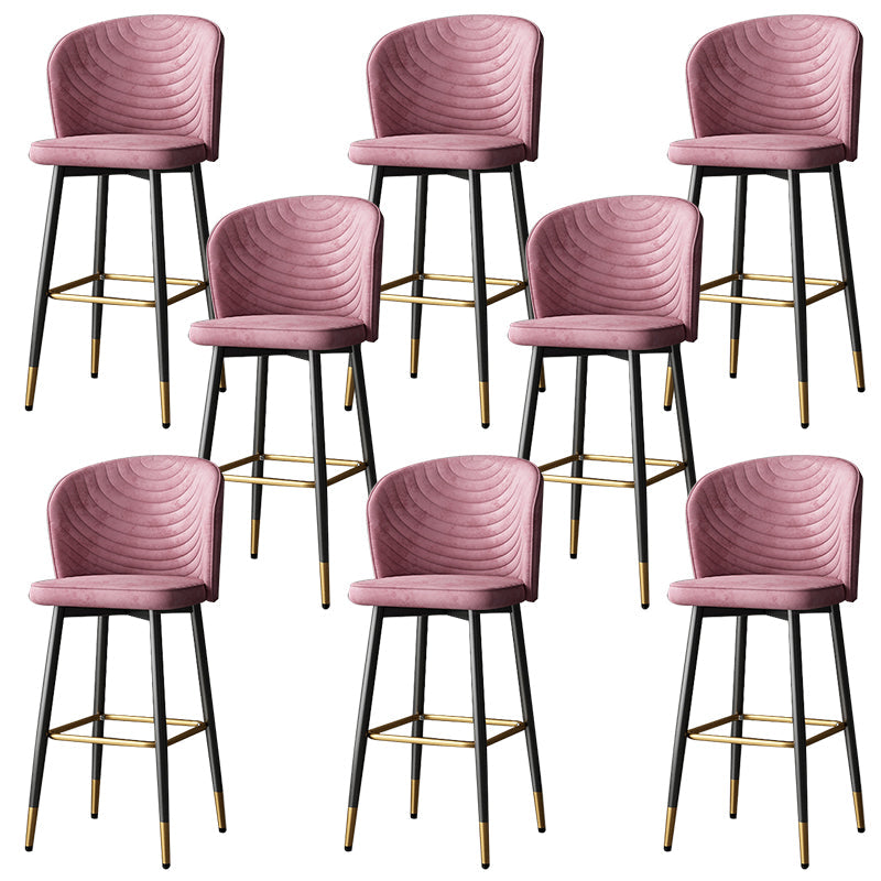 Tabouret de bar en cuir en cuir PU de style moderne avec des jambes en métal