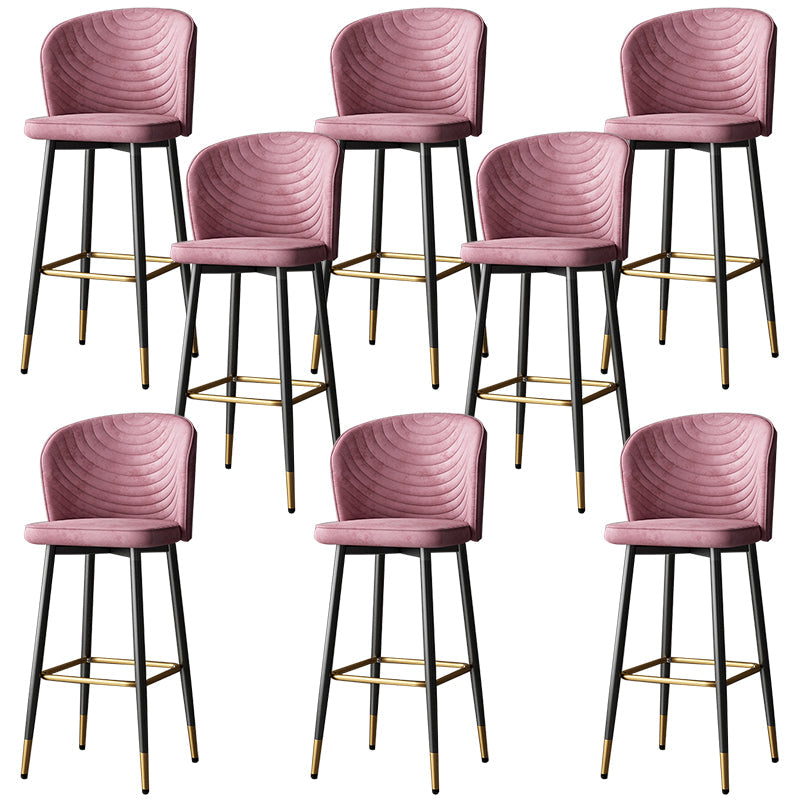Tabouret de bar en cuir en cuir PU de style moderne avec des jambes en métal