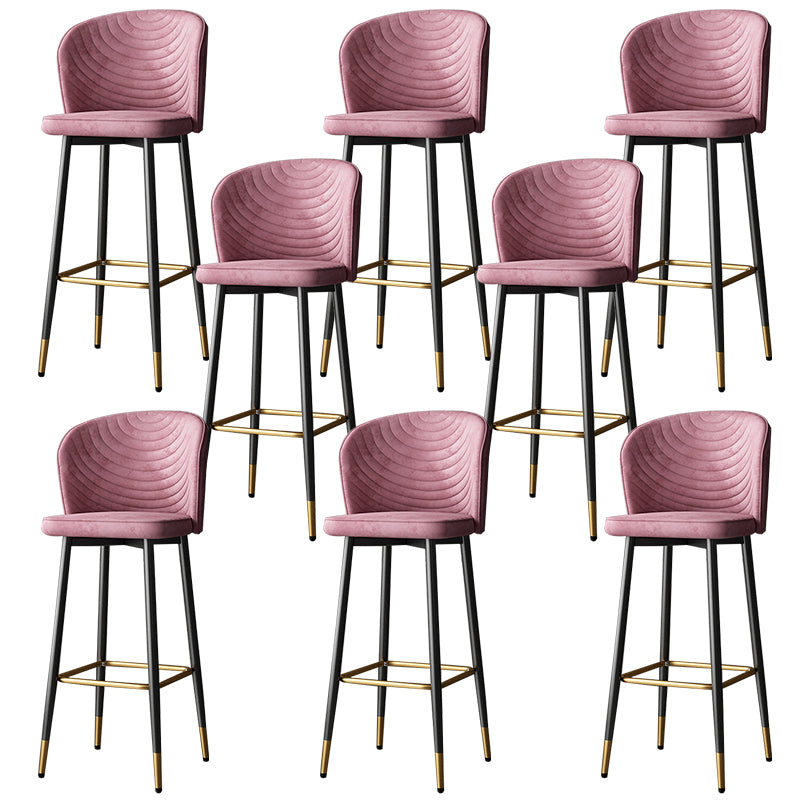 Tabouret de bar en cuir en cuir PU de style moderne avec des jambes en métal
