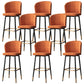 Tabouret de bar en cuir en cuir PU de style moderne avec des jambes en métal