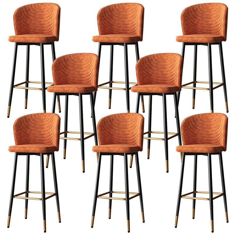 Tabouret de bar en cuir en cuir PU de style moderne avec des jambes en métal