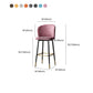 Tabouret de bar en cuir en cuir PU de style moderne avec des jambes en métal