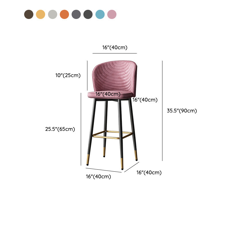 Tabouret de bar en cuir en cuir PU de style moderne avec des jambes en métal