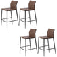 Modern Faux Leather Counter Stool Square Low Back Bar Stool for Indoor Coffee 4 Piece Set Clearhalo 'Bar Furniture' 'Bar Stools' 'bar_stools' 'furn' 'furn_bar_stools' 'Furniture' 'Kitchen & Dining Furniture' 6869892