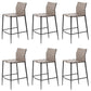 Modern Faux Leather Counter Stool Square Low Back Bar Stool for Indoor Grey 6 Piece Set Clearhalo 'Bar Furniture' 'Bar Stools' 'bar_stools' 'furn' 'furn_bar_stools' 'Furniture' 'Kitchen & Dining Furniture' 6869895