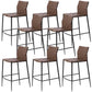 Modern Faux Leather Counter Stool Square Low Back Bar Stool for Indoor Coffee 8 Piece Set Clearhalo 'Bar Furniture' 'Bar Stools' 'bar_stools' 'furn' 'furn_bar_stools' 'Furniture' 'Kitchen & Dining Furniture' 6869900
