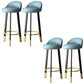 Sgabello da bar con seduta rotonda in stile moderno Sgabello da bar in pelle PU con gambe in metallo
