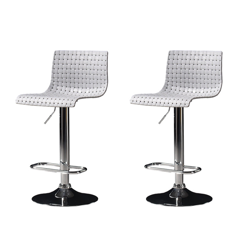 Industrial Style Liftable Bar Stool Plastic Counter Bar Stool with Metal Legs Grey 2 Piece Set Clearhalo 'Bar Furniture' 'Bar Stools' 'bar_stools' 'furn' 'furn_bar_stools' 'Furniture' 'Kitchen & Dining Furniture' 6869939