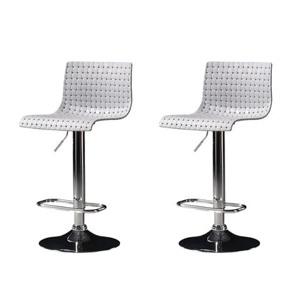 Industrial Style Liftable Bar Stool Plastic Counter Bar Stool with Metal Legs Grey 2 Piece Set Clearhalo 'Bar Furniture' 'Bar Stools' 'bar_stools' 'furn' 'furn_bar_stools' 'Furniture' 'Kitchen & Dining Furniture' 6869939