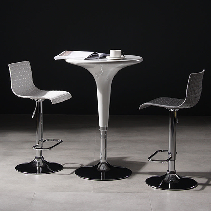 Industrial Style Liftable Bar Stool Plastic Counter Bar Stool with Metal Legs Clearhalo 'Bar Furniture' 'Bar Stools' 'bar_stools' 'furn' 'furn_bar_stools' 'Furniture' 'Kitchen & Dining Furniture' 6869942