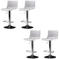 Industrial Style Liftable Bar Stool Plastic Counter Bar Stool with Metal Legs Grey 4 Piece Set Clearhalo 'Bar Furniture' 'Bar Stools' 'bar_stools' 'furn' 'furn_bar_stools' 'Furniture' 'Kitchen & Dining Furniture' 6869945