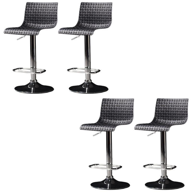 Industrial Style Liftable Bar Stool Plastic Counter Bar Stool with Metal Legs Black 4 Piece Set Clearhalo 'Bar Furniture' 'Bar Stools' 'bar_stools' 'furn' 'furn_bar_stools' 'Furniture' 'Kitchen & Dining Furniture' 6869947