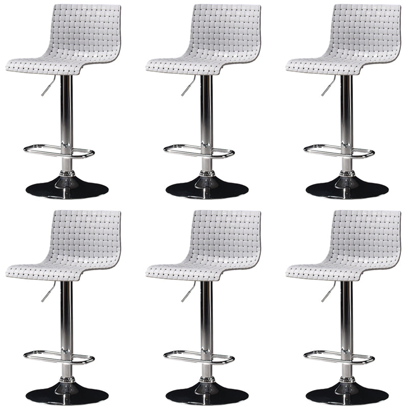 Industrial Style Liftable Bar Stool Plastic Counter Bar Stool with Metal Legs Grey 6 Piece Set Clearhalo 'Bar Furniture' 'Bar Stools' 'bar_stools' 'furn' 'furn_bar_stools' 'Furniture' 'Kitchen & Dining Furniture' 6869952