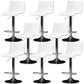 Industrial Style Liftable Bar Stool Plastic Counter Bar Stool with Metal Legs White 8 Piece Set Clearhalo 'Bar Furniture' 'Bar Stools' 'bar_stools' 'furn' 'furn_bar_stools' 'Furniture' 'Kitchen & Dining Furniture' 6869955