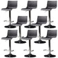 Industrial Style Liftable Bar Stool Plastic Counter Bar Stool with Metal Legs Black 8 Piece Set Clearhalo 'Bar Furniture' 'Bar Stools' 'bar_stools' 'furn' 'furn_bar_stools' 'Furniture' 'Kitchen & Dining Furniture' 6869958